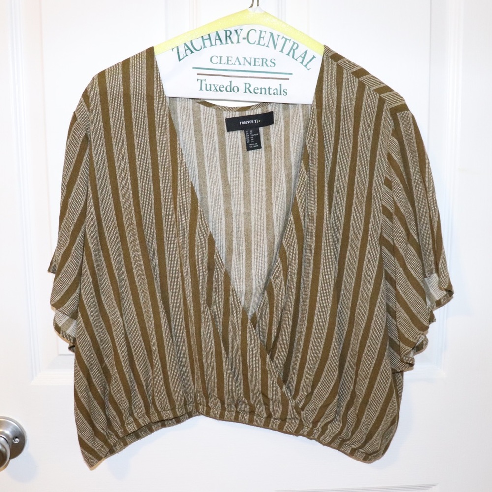 Green stripped shirt